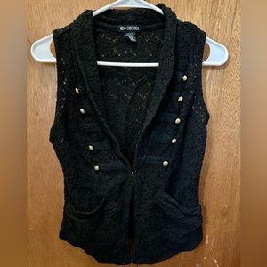 Miss Chievous Black Lace Vest
